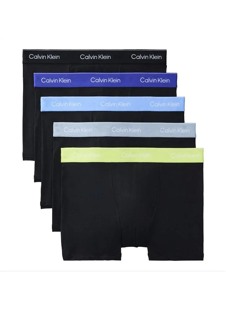 CALVIN KLEIN 5 Pack Relaxed Dart Trunks - Icon Cotton Stretch